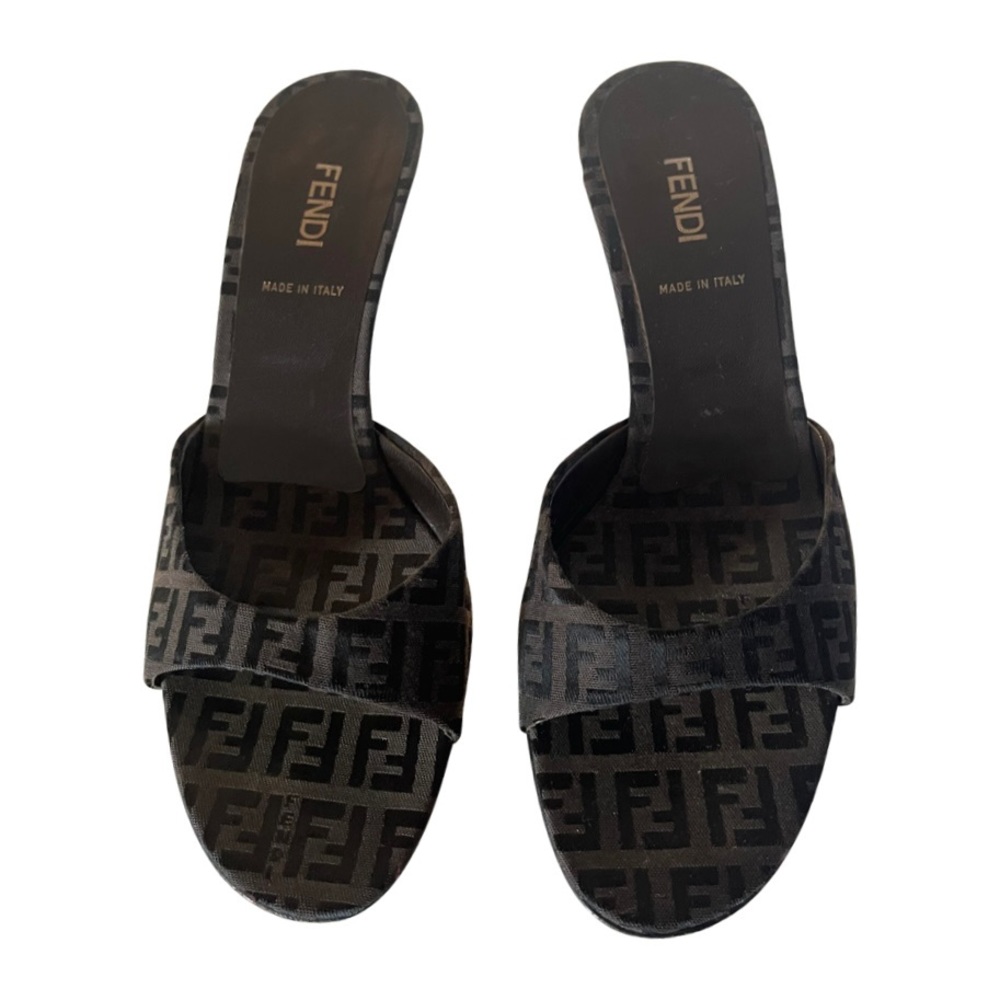 Fendi Zucca Kitten Heels